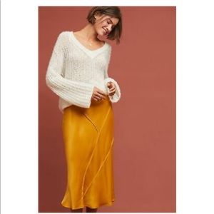 NWT Anthropologie Valora Skirt - Gold